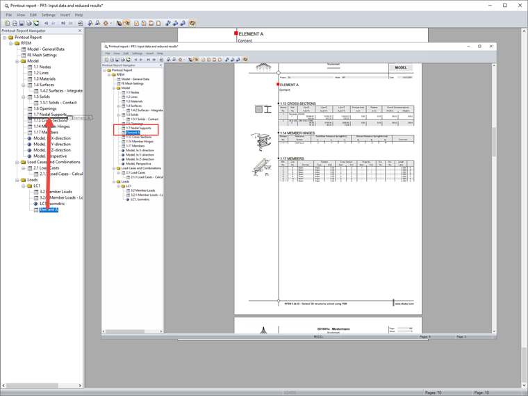 Option 2 for Rolling Parts of Printout Report