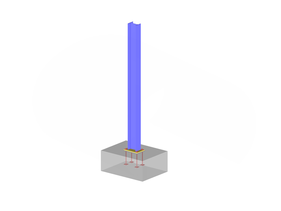 Steel Column with Concrete Foundation
