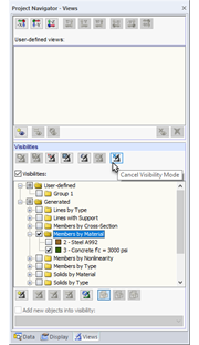 Canceling Visibility Mode