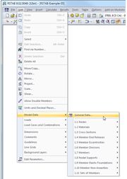 General Data via Menu