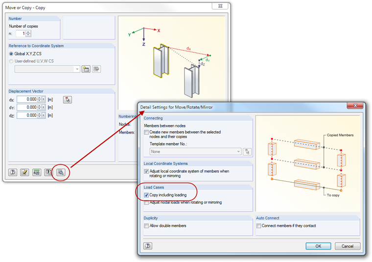 Detail Settings for Move/Rotate/Mirror