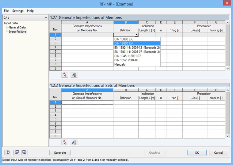 Selecting Definition Type