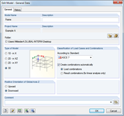Editing General Data of Model