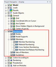 Displaying Numbering