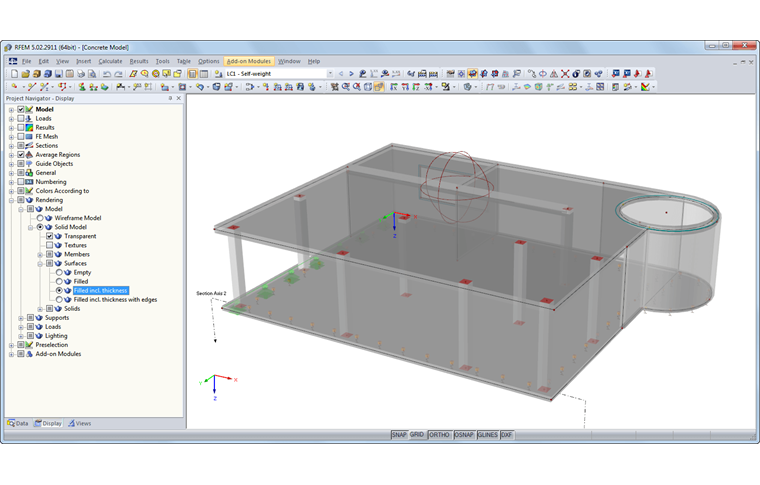 Displaying Surface Thicknesses