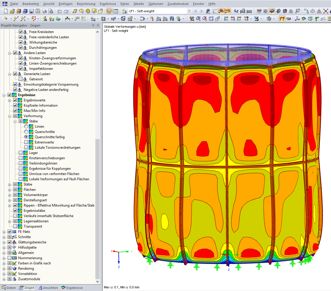 Deformed Members with Cross-Sections