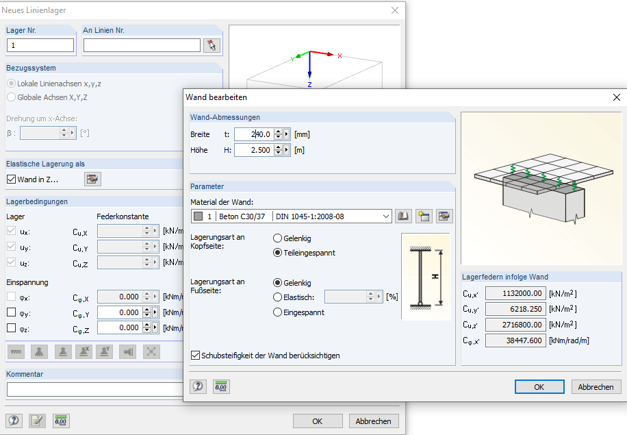 Line Support Type of Wall