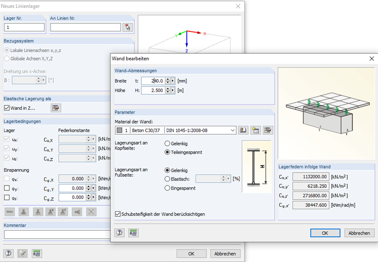 Line Support Type of Wall