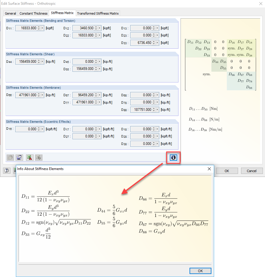 Stiffness Elements of Ribbed Slab