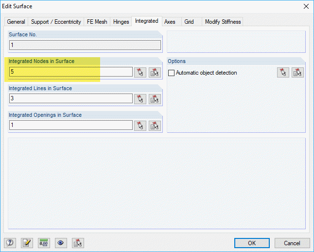 Nodes Integrated in Surface
