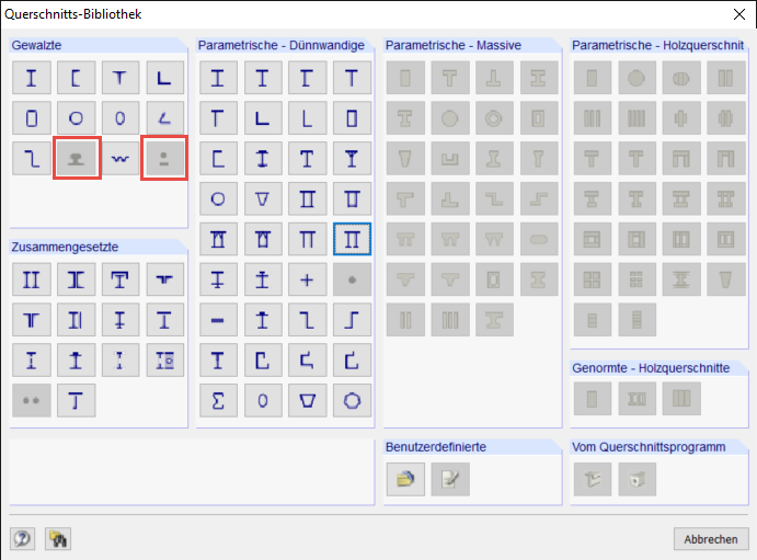 Selecting Cross-Section