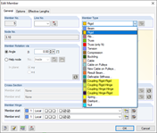 Member Types "Rigid" and "Coupling"