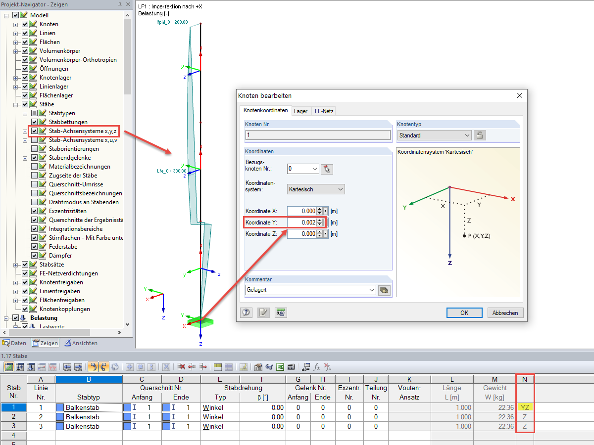 Displaying Local Member Axis Systems