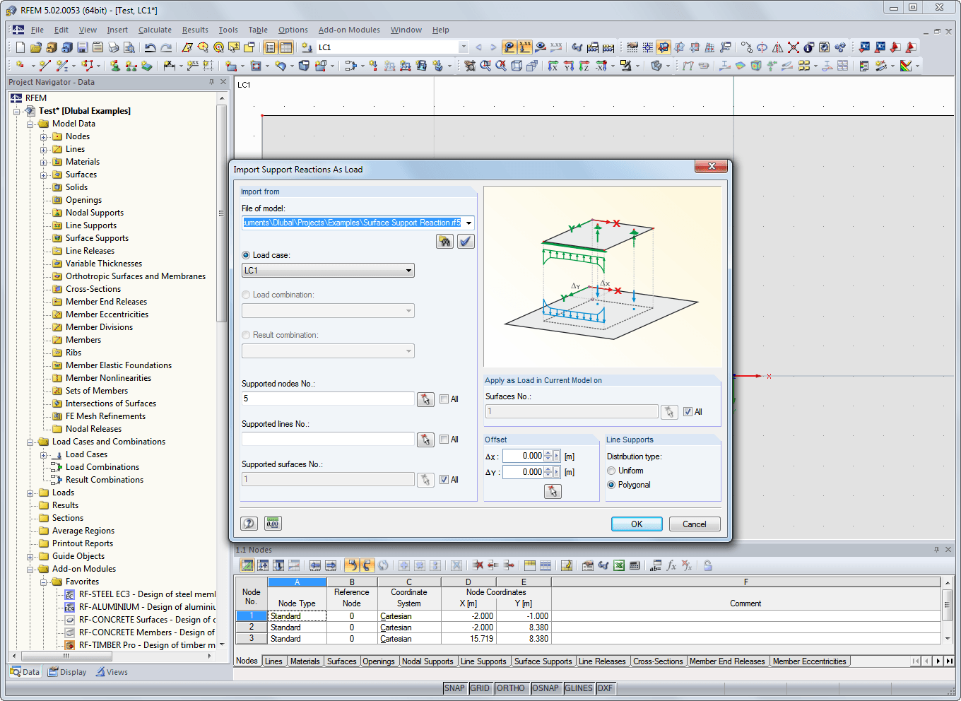 Importing Support Reactions as Load