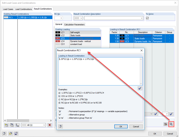 Combination Criterion with Permanent Superposition