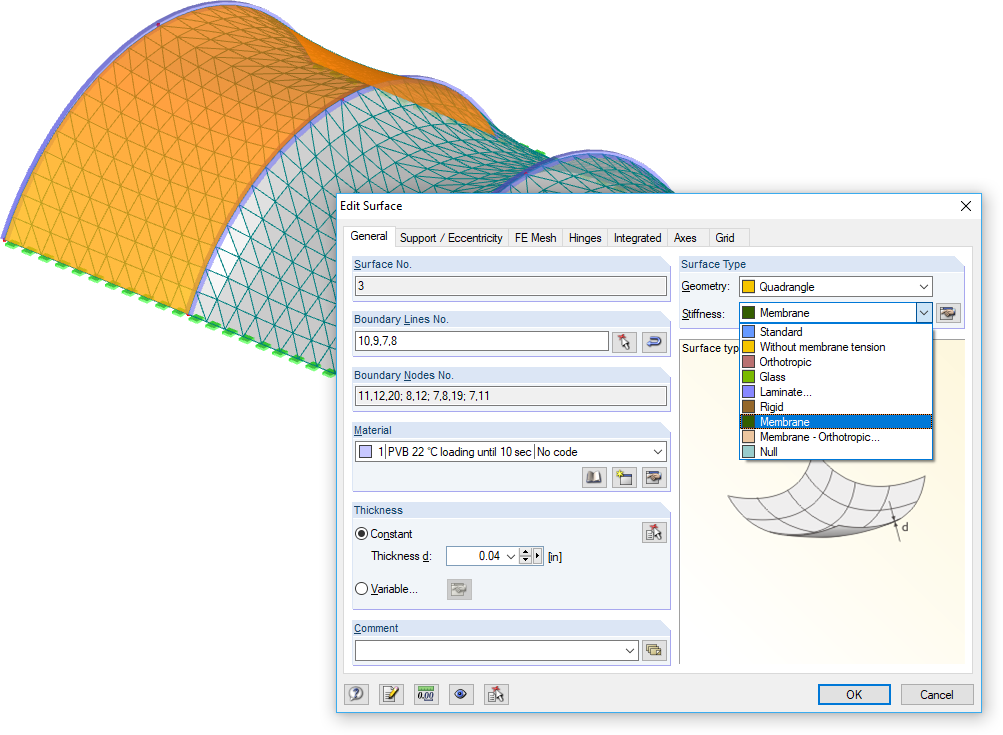 Surface Type "Membrane"