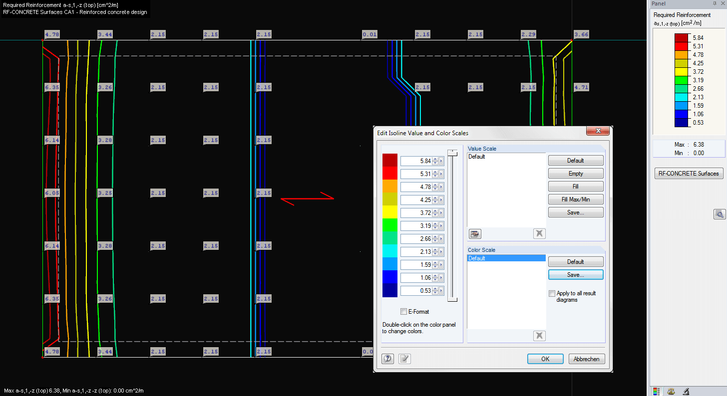 Editing Isoline Value and Color Scales