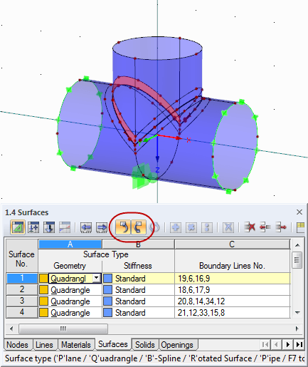 Selecting Objects via Table Window