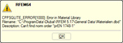 Error Message Concerning Material Library