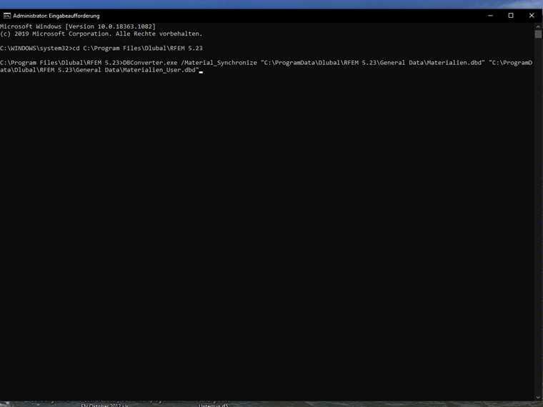 Entry in Command Line