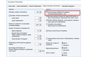 Dialog Box "Calculation Parameters" Shear Stiffness of Members