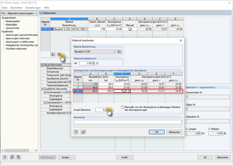 Adding Thickness Range in Add-on Module
