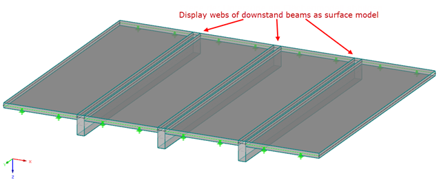 Slab with Downstand Beams as Surface Model