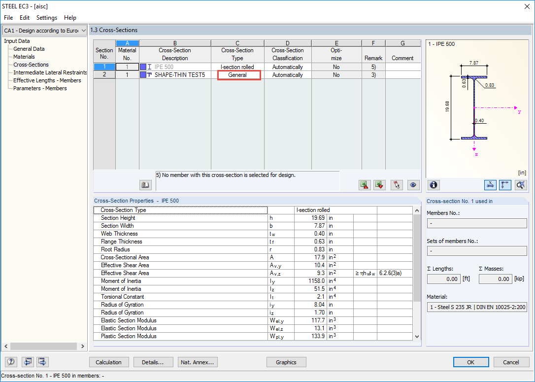 General Cross-Section