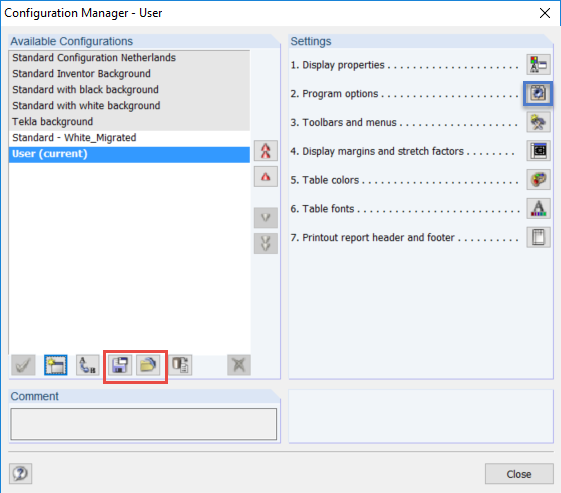Exporting/Importing Configuration