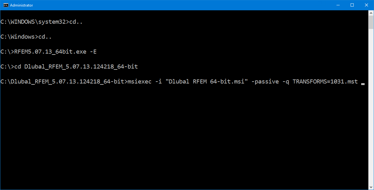 Running Installation