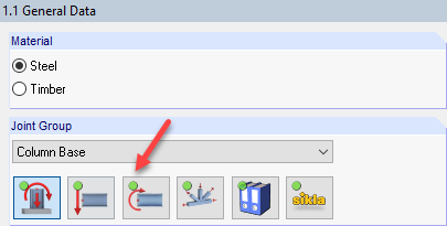 Joint Groups with License Symbols in RF-/JOINTS