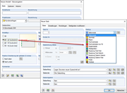 Display of the selection options in a 2D structural system with plate action, where failing members are deactivated.