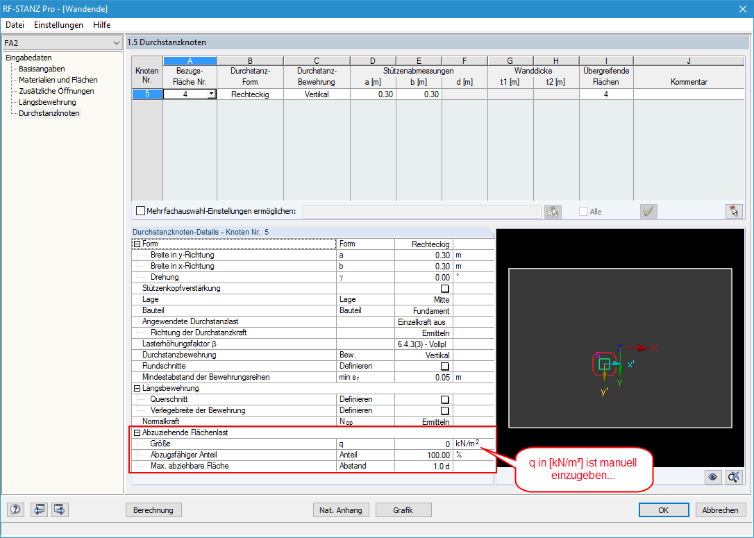 Window 1.5 Nodes of Punching Shear