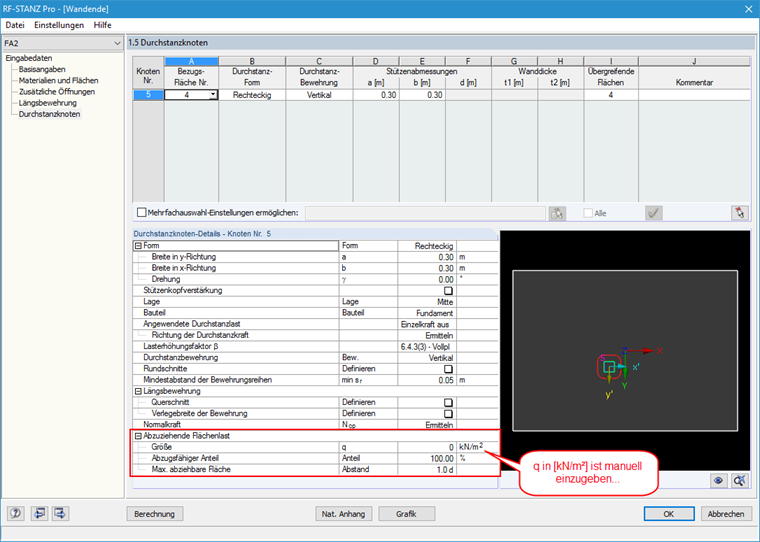 Window 1.5 Nodes of Punching Shear