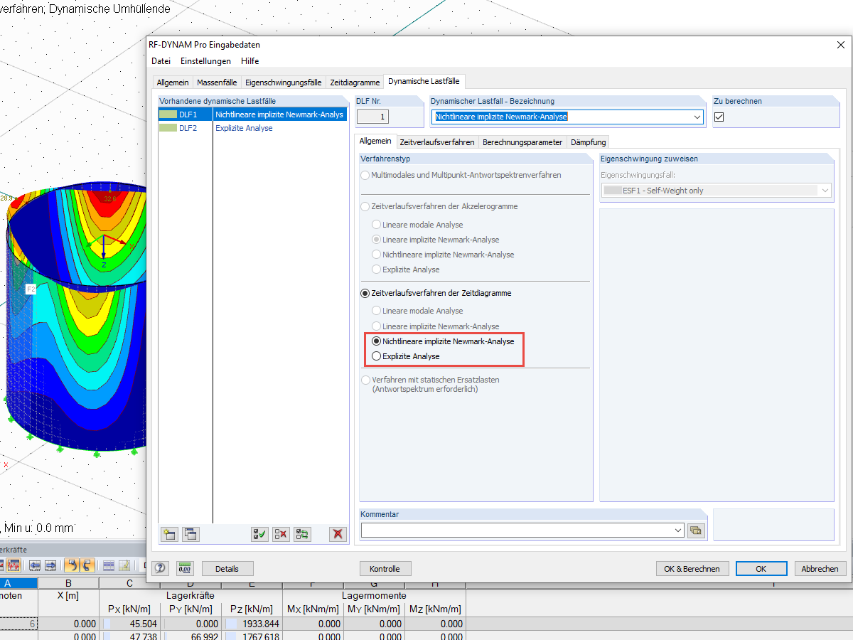 Selecting Analysis Method in RF-DYNAM Pro