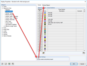 Dialog Box "Display Properties" with Category "Objects by Color"