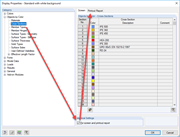Dialog Box "Display Properties" with Category "Objects by Color"