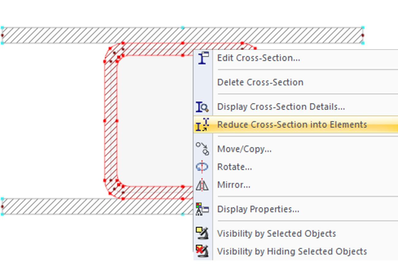 Reducing Cross-Section into Elements