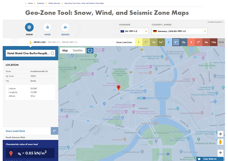 Detailed Search of Location for Determination of Characteristic Snow Load