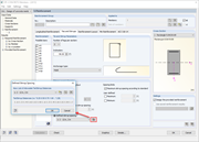 Button and Dialog Box "Defined Stirrup Spacing"
