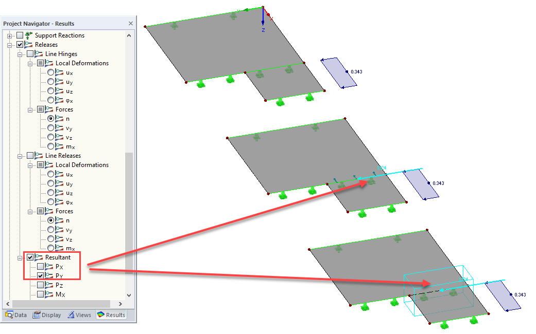 Displaying Resultant as Force
