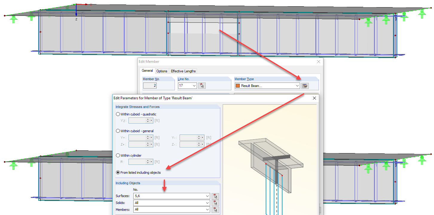Defining Result Beam over Entire Opening