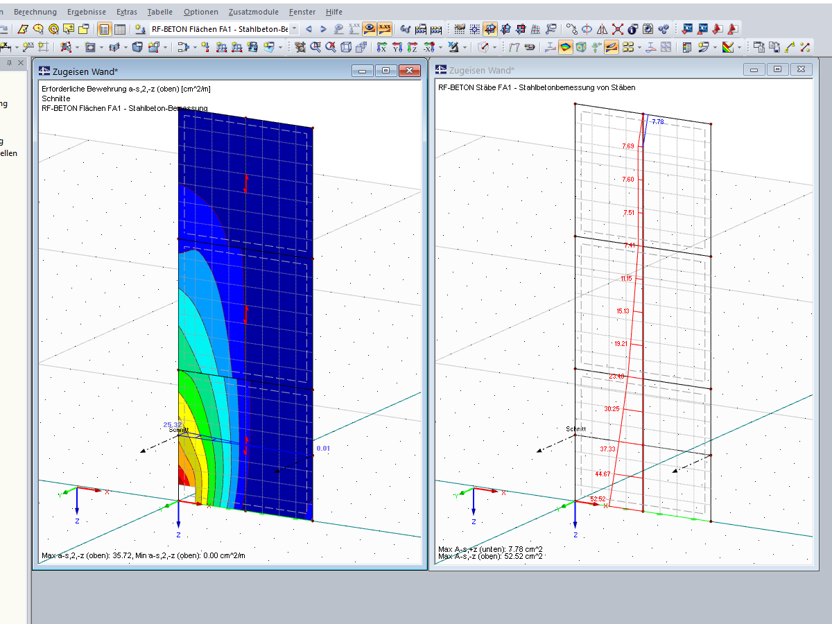 Required Reinforcement Due to Horizontal Stiffening