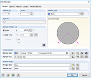 Defining Angle of Rotation for Member