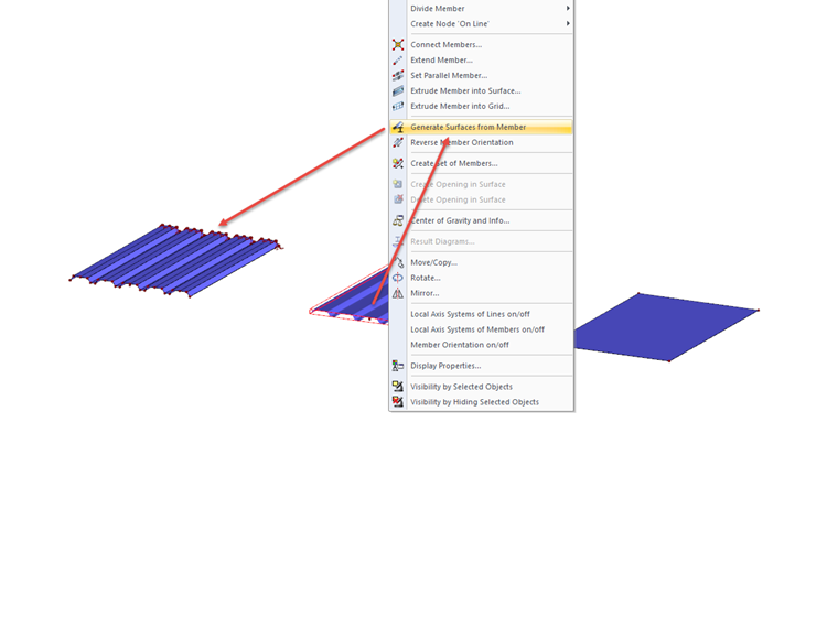 Function "Generate Surfaces from Member"