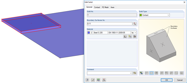 Modeling Overlapping Surfaces Using Contact Solids