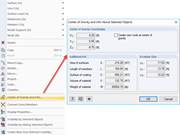 Feature "Center of Gravity and Info"