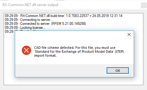 Error when Importing STEP-Based File via DSTV Interface