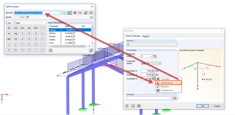 Editing Formula for Parametrization