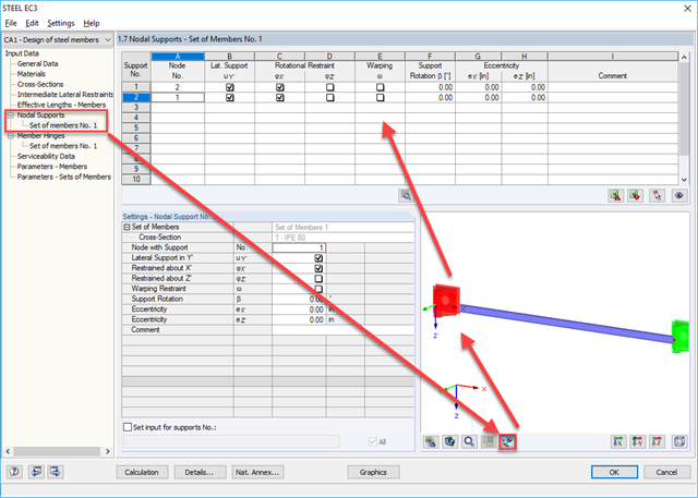 Graphical Check of Nodal Supports
